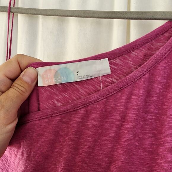 Free people beach Elisa Maxi Dress Dahlia Mauve NWT S oversized relaxed cotton - Picture 7 of 11